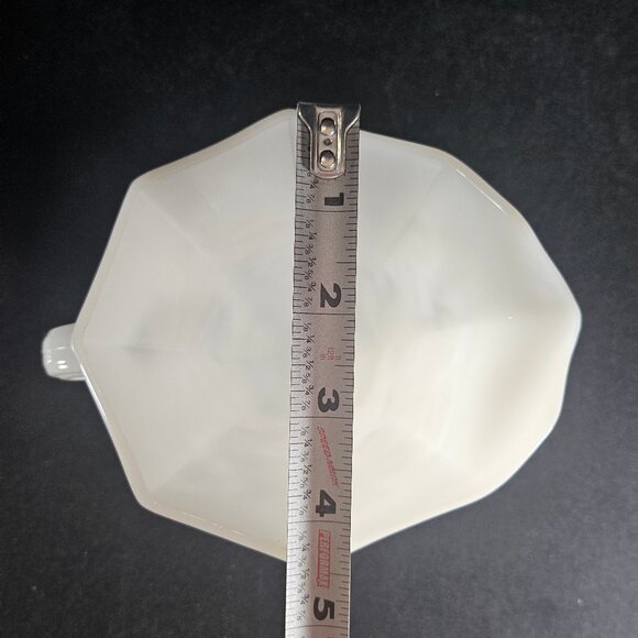 Anchor Hocking Grape Leaf Milk Glass Grape Leaf Pattern, Octagonal Pitcher - Picture 11 of 12